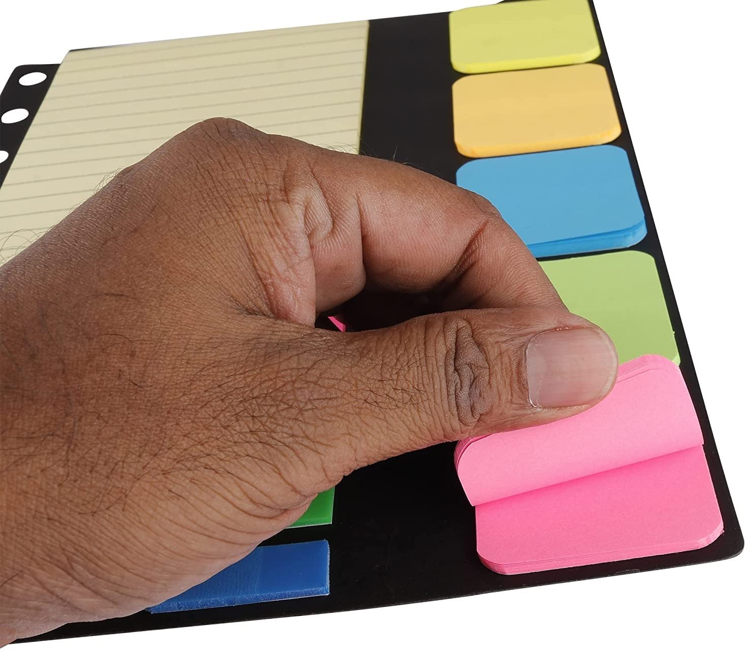 Amazon Brand - Umi Ruled File Sticky Notes and Page Markers, 200 Different Size Notes and 125 Page Markers, 25 x 19 cm